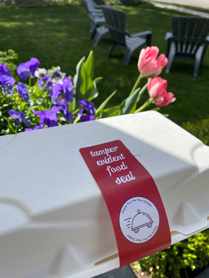 InStockLabels.com InStockLabels Tamper Proof Stickers, 1.5 x 6 Inches, Red, 500 Count Seal Stickers for Secure Packaging, Tamper Evident Tape for Food Containers, Drink Labels, Food Delivery Accessories for Takeout - Image 2